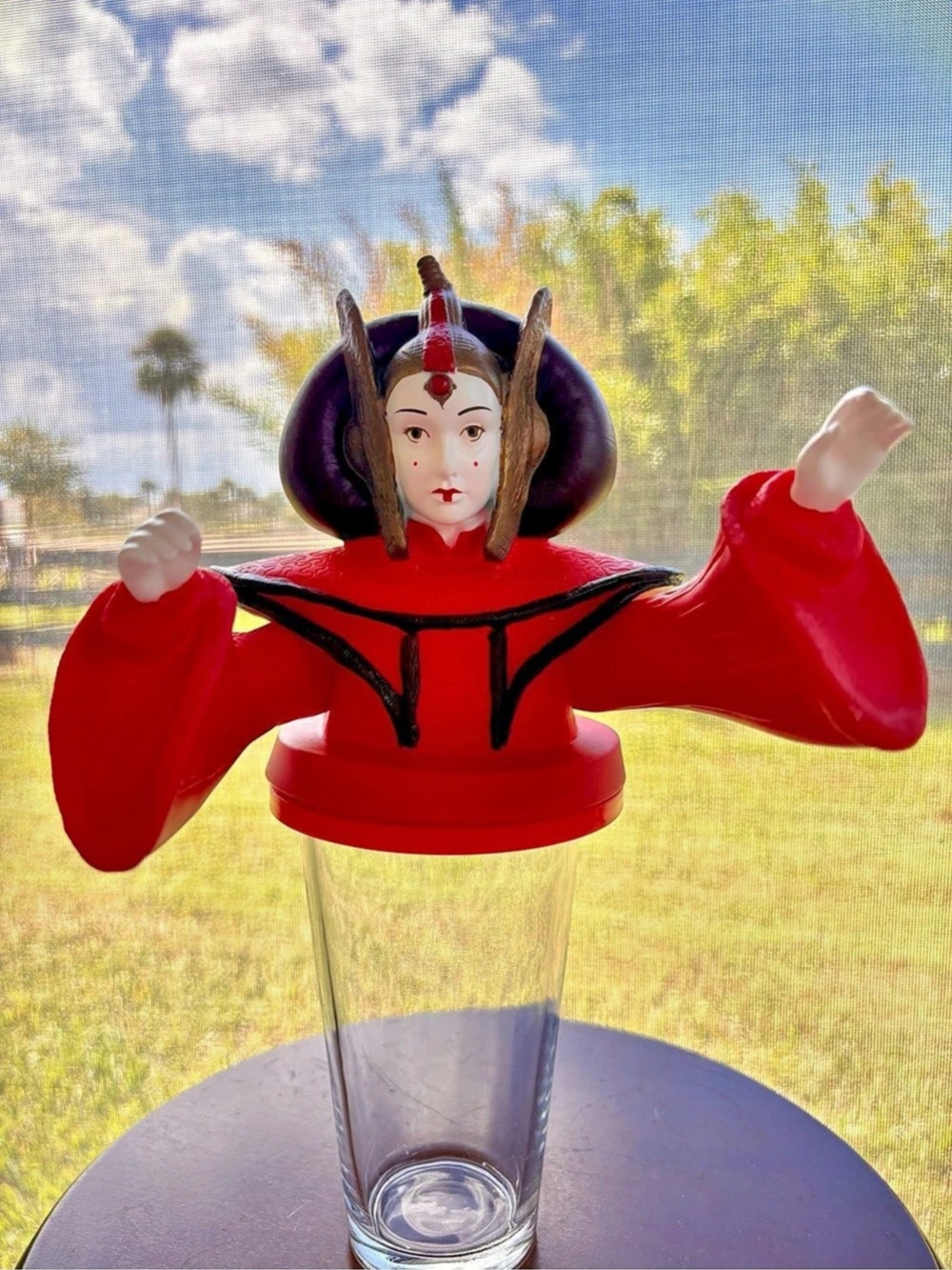 NIB Star Wars Queen Amidala The Phantom Menace 1999 Taco Bell Plastic Cup Topper